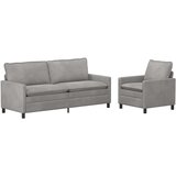  Set sofe 2 pcs Svjetlosiva Baršun | shoptok.hr