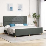 vidaXL Krevet u tamnosivoj boji 200x200 cm od tkanine | shoptok.hr