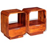  Nočna omarica s predalom 2 kosa masiven palisander 40x30x50cm, (20732558) Cene