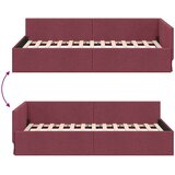  Kutni okvir kreveta Vinska crvena 90 cm x 190 cm tkanina | shoptok.hr