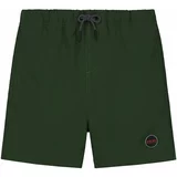 Shiwi Kratke kopalne hlače 'MIKE' temno zelena / rdeča / bela