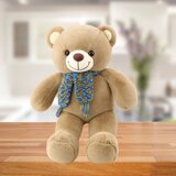  igračka medo sa plavo/narančastim šalom 55cm - smeđi | shoptok.hr