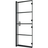  Sklopiva pregrada za tuš ESG 120 x 140 cm crna | shoptok.hr