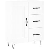  Visoka komoda bijela 69,5x34x180 cm konstruirano drvo Slike