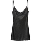 Mango Koktejl obleka 'Moni' črna / srebrna | Shoptok.si