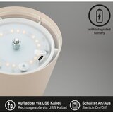 BRILONER 7508011 - LED prigušiva punjiva stona lampa LED/2,5W/5V IP44 bež | Eponuda.com