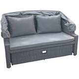 Garden Pleasure Siva vrtna zofa iz ratana Monte Carlo - | Shoptok.si