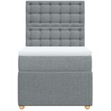 vidaXL Box spring postelja z vzmetnico svetlo siva 80x200 cm blago, (21304952) | Shoptok.si