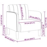 SOFA fotelja s naslonima za ruke krem boje 54 cm baršunasta | shoptok.hr