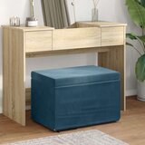  Stolica Plava 61 x 41 x 40 cm Svileni i Fino Radeći Drvo - Plava 60 cm Baršun | shoptok.hr
