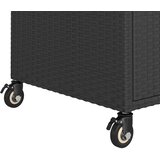 Barska kolica s ladicom crna 100 x 45 x 97 cm od poliratana | Eponuda.ba