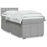 Maison Chic Box spring postelja - Vzmetna postelja z vzmetnico svetlo siva 80x200 cm blago SL23739, (21891593) | Shoptok.si