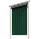  Vrtna kućica s produženim krovom zelena 277x107x181 cm čelik | shoptok.hr