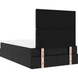 vidaXL Otomanski posteljni okvir z vzmetnico črn 120x190 cm um. usnje | Shoptok.si