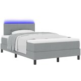 vidaXL Krevet s podnicom s madracem i LED svijetlosivi 120x190 cm tkanina Cijene