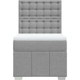 vidaXL Krevet s oprugama i madracem svjetlosivi 100x200 cm od tkanine | shoptok.hr