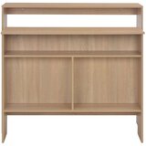 vidaXL Barska miza z 2 površinama 130x40x120 cm hrast | Shoptok.si