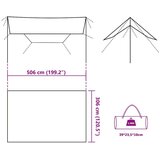 vidaXL Cerada za kampiranje maslinastozelena 506x306 cm vodootporna | shoptok.hr