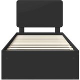  Konstrukcija postelje Črna 90 x 200 cm Masivno borovo les, (5000102918) | Shoptok.si