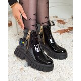 Resti Women's black patent leather boots Poirop | Shoptok.si
