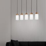  Visilica na sajli MARKUS 5xE27/15W/230V crna/hrast | Eponuda.com