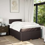 vidaXL krevet box spring s madracem tamnosmeđi 120 x 190 cm od tkanine | shoptok.hr