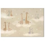  Slika - Love - Colorful Giraffes Floating on Clouds Among Hearts and Stars 90x60 Akustična | shoptok.hr