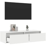 TV ormarić s LED svjetlima bijeli 100X35,5x25 cm | shoptok.hr
