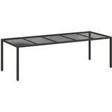  Stol za vrt Čista crna 250 x 100 x 75 cm poliratan | Eponuda.ba