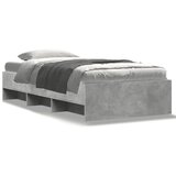 Maison Chic Posteljni okvir - Enojna postelja - Postelja za odrasle betonsko siv 75x190 cm inženirski les-J10335, (21772970) | Shoptok.si