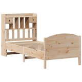 vidaXL Krevet s regalom za knjige bez madraca 75x190 cm borovina | shoptok.hr