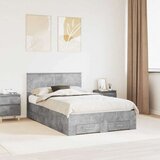  Konstrukcija postelje z vzglavjem Betonsko siva 120 x 200 cm, (5000103514) | Shoptok.si