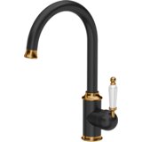Quadron slavina RACHEL čisto crna/nano PVD bakar/snježno bijela ručica | shoptok.hr