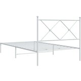 Metalni okvir za krevet s uzglavljem bijeli 100x200 cm | shoptok.hr
