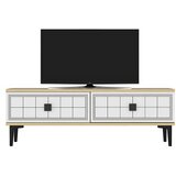 Hanah home tv polica yuka 120 sapphire oak white | ePonuda.com