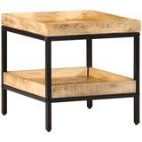 vidaXL Stranska miza 45x45x45 cm Trden les Rustikalen mangov les | Shoptok.si