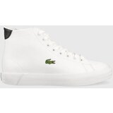 Lacoste Usnjene superge Gripshot Mid, bela barva | Shoptok.si