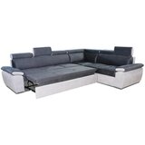 Hom`in SEDEŽNA GARNITURA, videz usnja, platno svetlo siva, temno siva | Shoptok.si