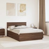  Krevetna konstrukcija S LED lampica Smeđi hrast 150 x 200 cm | shoptok.hr