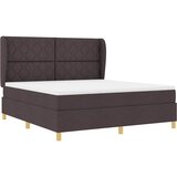  Krevet s opruga kutije Tamno smeđa 200 x 180 cm tkanina | shoptok.hr