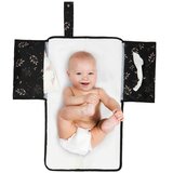 Dooky podloga za previjanje u torbici 3u1 - Romantic Leaves Black | shoptok.hr