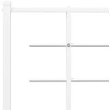  Metalni okvir za krevet s uzglavljem bijeli 80x200 cm | shoptok.hr