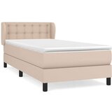  Box spring postelja z vzmetnico kapučino 100x200cm umetno usnje, (20726128) | Shoptok.si