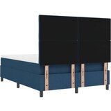 vidaXL Box spring postelja z ležiščem modra 140x200 cm tkanina, (22081260) | Shoptok.si