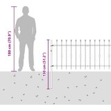 Vrh z bodicami Črna 200 x 130 cm Prašno lakirano jeklo, (5000157854) | Shoptok.si
