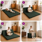 SOFA na razvlačenje 140 x 67 x 15 cm Tamnozelena | shoptok.hr