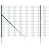 vidaXL Mrežna ograja s konicami za postavitev zelena 1,6x25 m | Shoptok.si