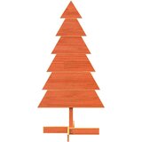 vidaXL Lesena dekorativna novoletna jelka rjava 120 cm trdna borovina | Shoptok.si