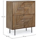 BIZZOTTO Omarica iz masivnega manga v naravni barvi 92x110x40 cm Darsey – | Shoptok.si