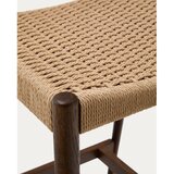 Kave Home Smeđa/u prirodnoj boji barska stolica od punog hrasta (visine sjedala 70 cm) Analy – | shoptok.hr